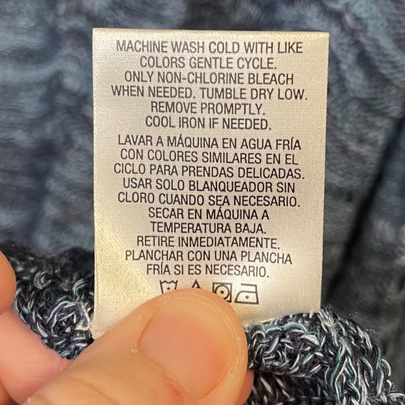 Cardigan Sweater Womens Blue Space Open Knit Soft Bohemian Size XL - Picture 5 of 7